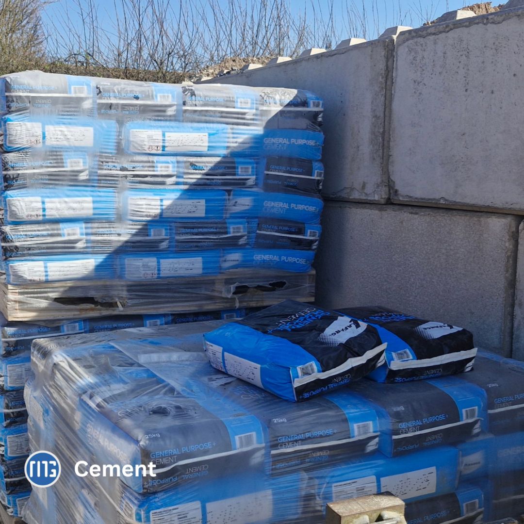 Pallets of cement available for sale